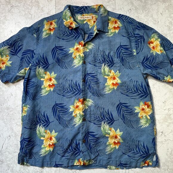Tommy Bahama Silk Hawaiian Shirts Lot of 2 - Picture 2 of 14
